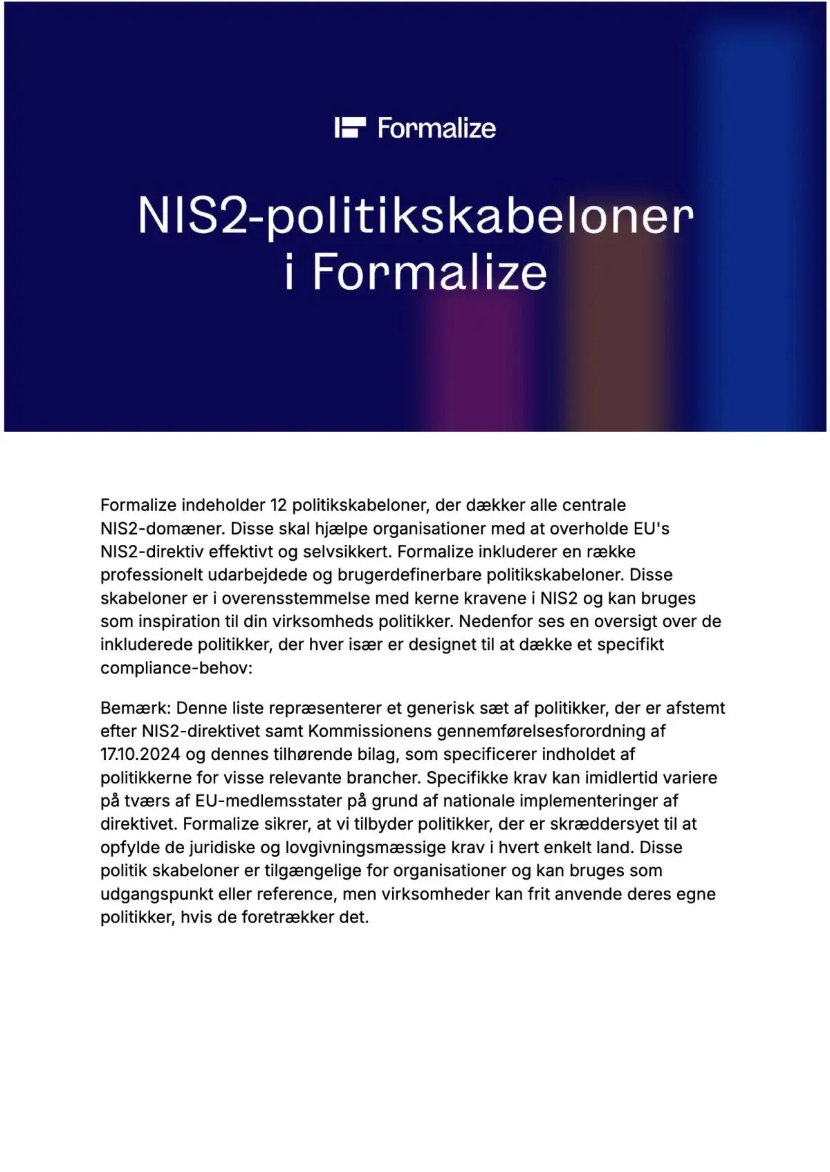 Policy Controls Preview Page 1