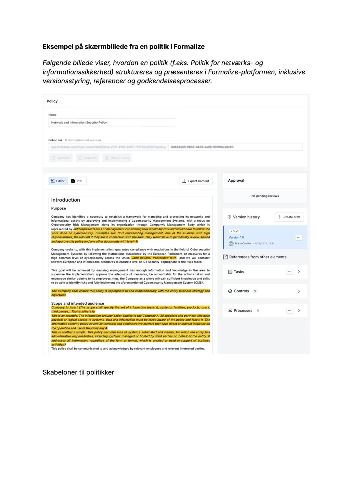 Policy Controls Preview Page 2