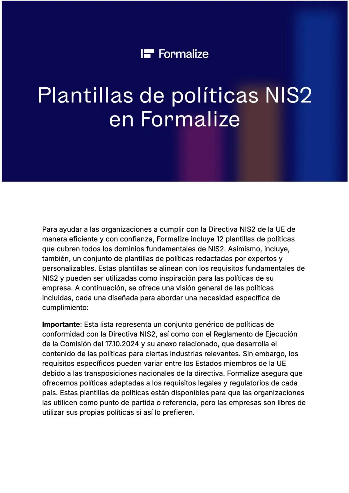 Policy Controls Preview Page 1